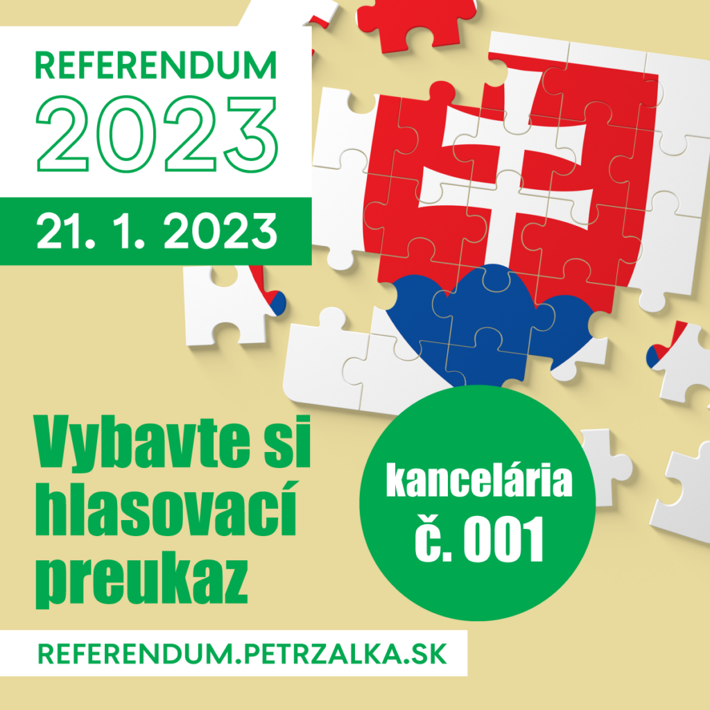 REFERENDUM 2023 Požiadajte o volebný preukaz Petržalka REFERENDUM 2023 Požiadajte o volebný preukaz Petržalka